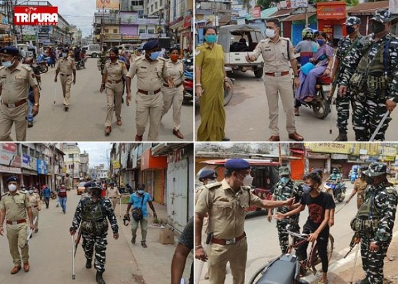 Weekend Curfew imposed in Tripura after 90% Covid Delta (+) Variant Traced : Strict Action taken against Law Violators by Police 